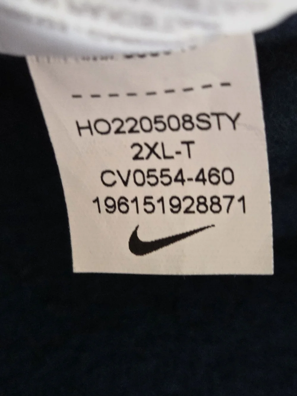 Nike Men’s Teal-Blue Crewneck Sweatshirt with White Swoosh
